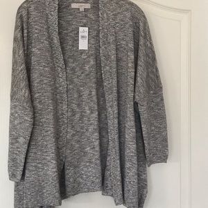 LOFT Open Front Shimmer Csrdigan